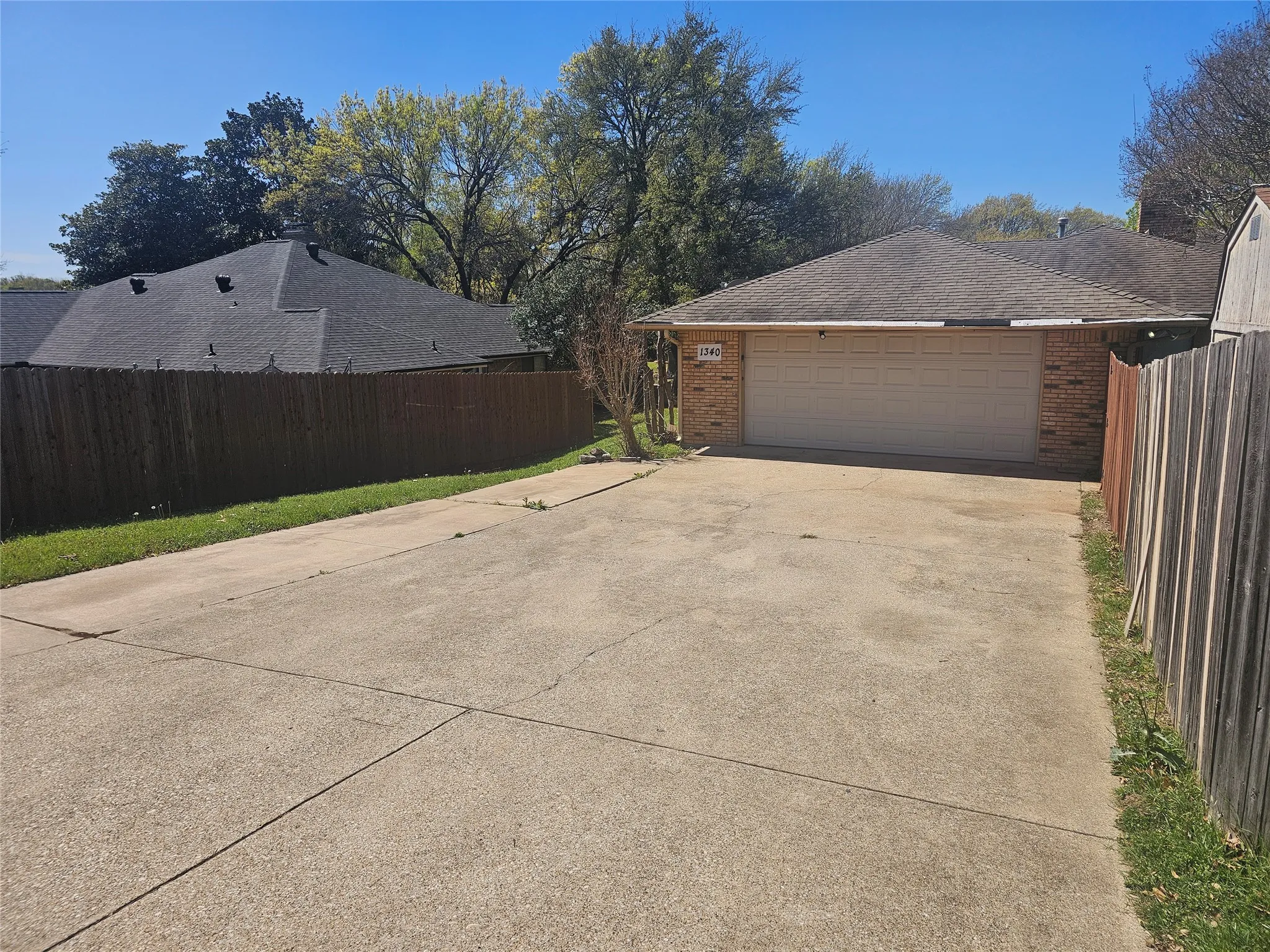 Large rear entry garage