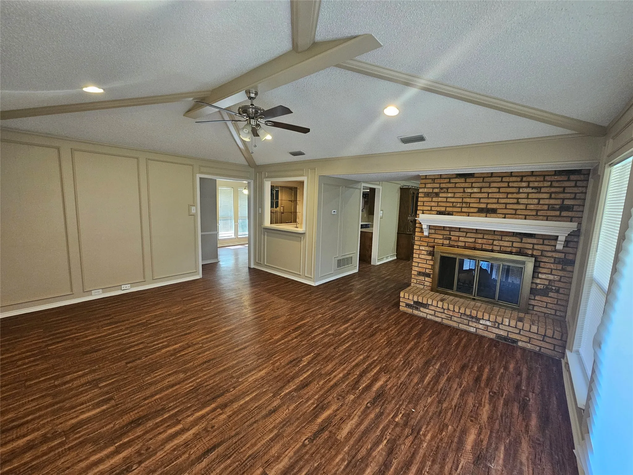 Den with fp and wet bar