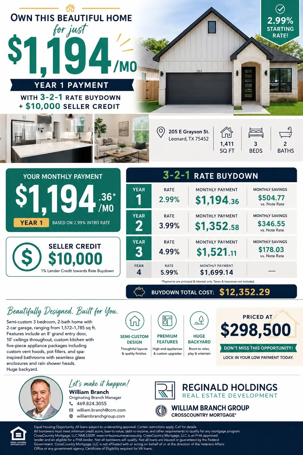 Builder and lender incentives
