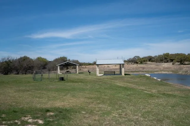 Community grounds offer pavilions with picnic tables and grills