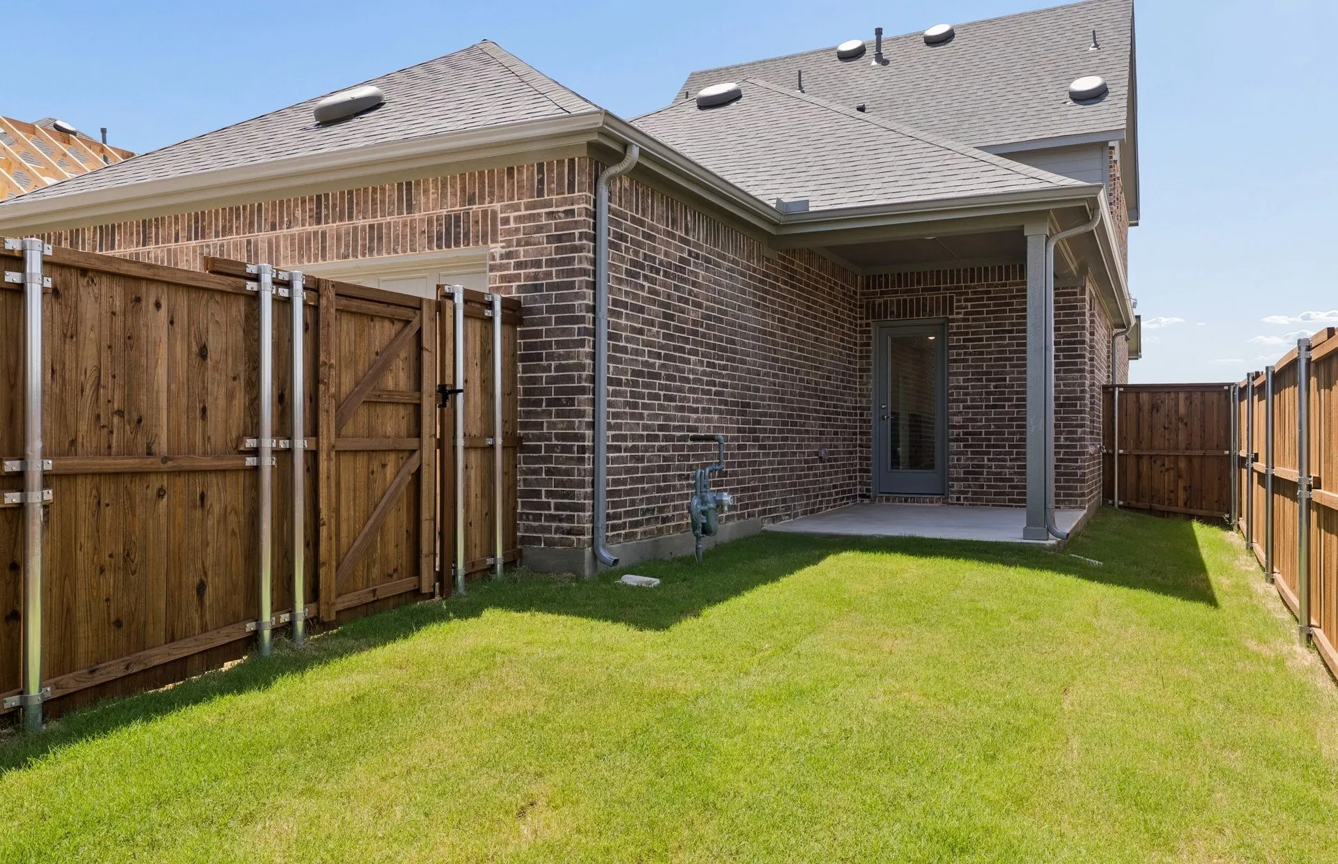 Fenced-in backyard