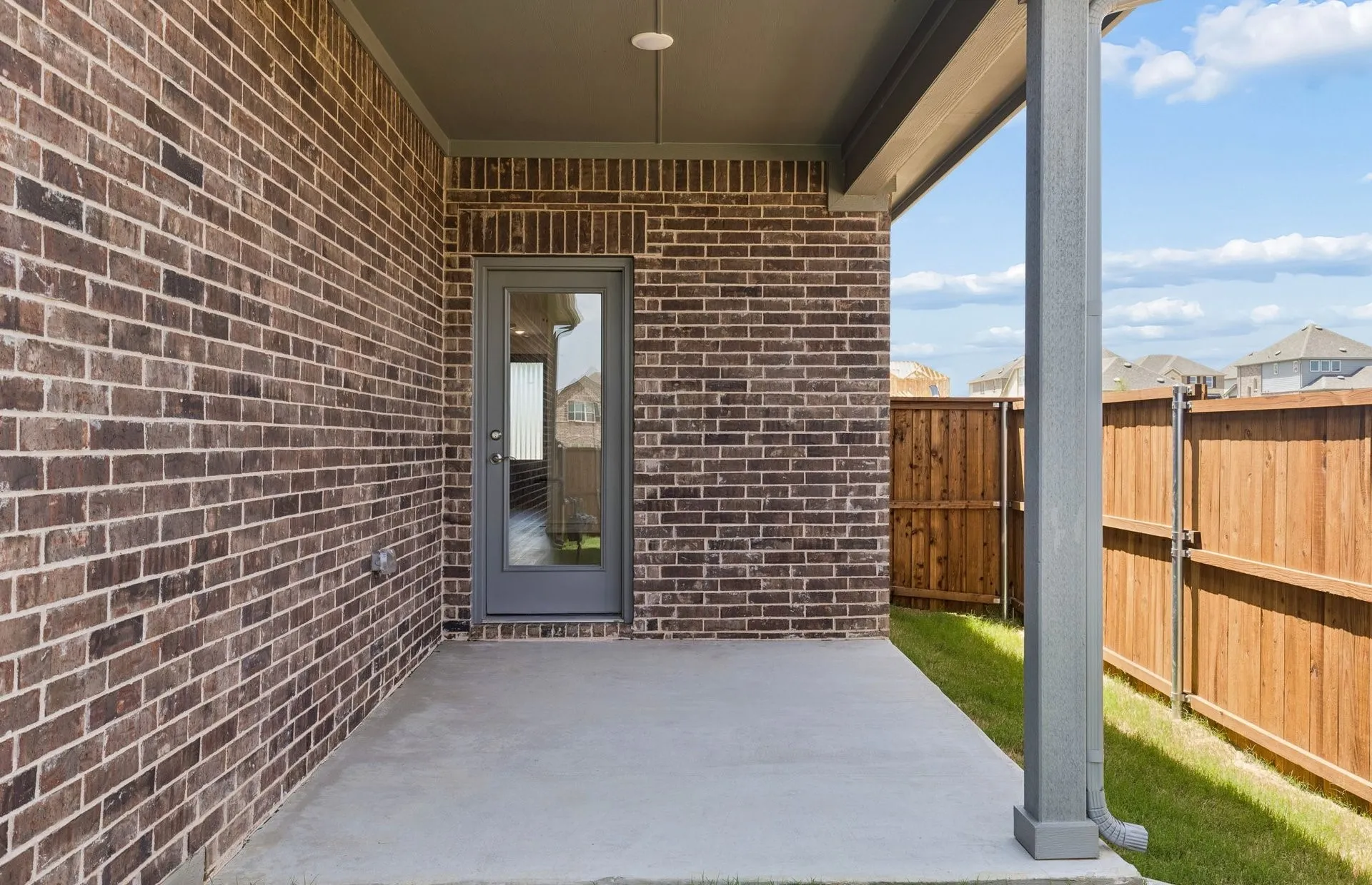 Built-in covered back patio