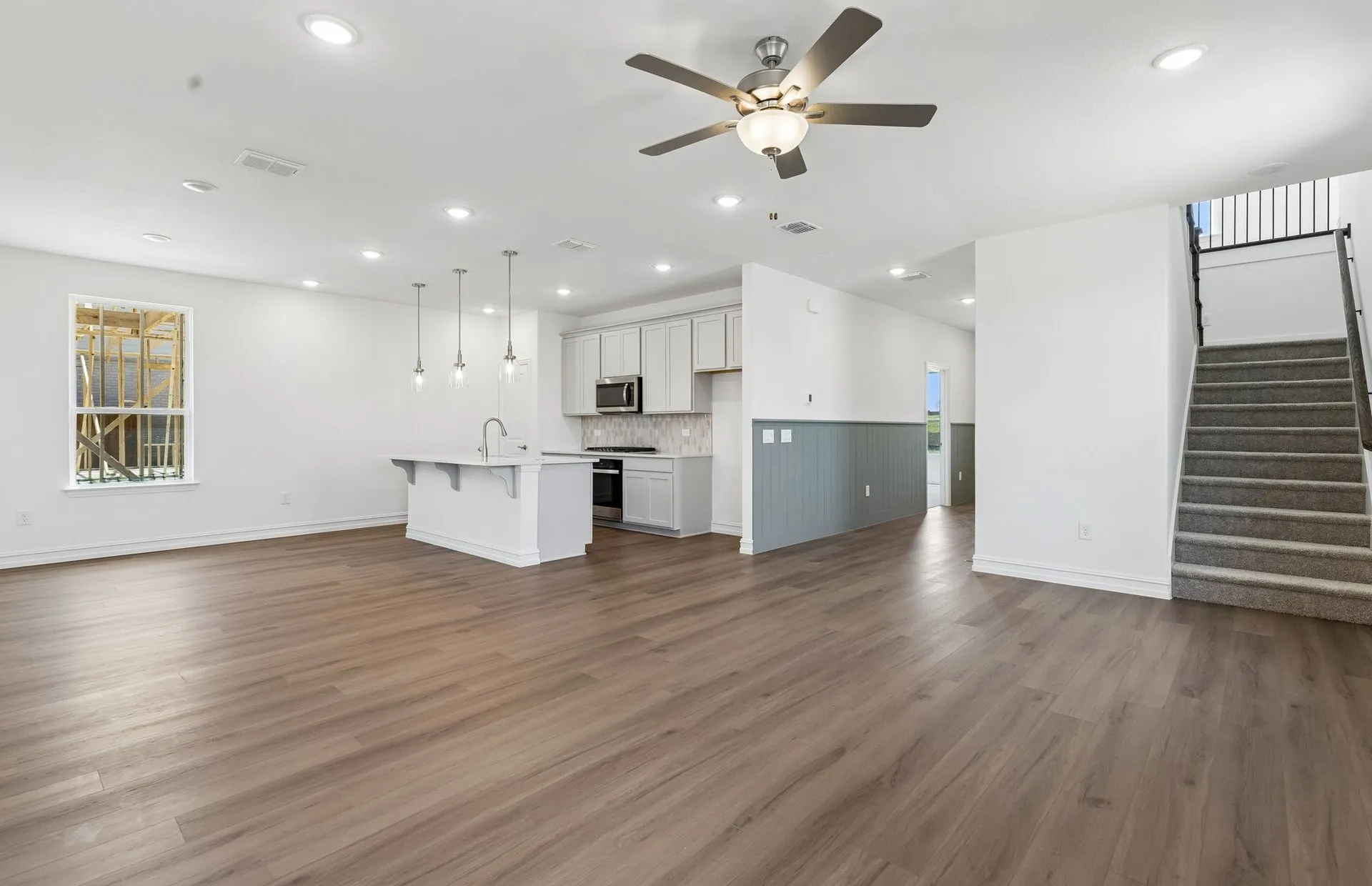 Open concept plan throughout home
