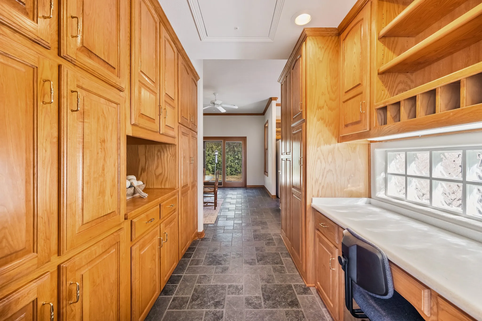 Butler's Pantry and desk between kitchen and dining
