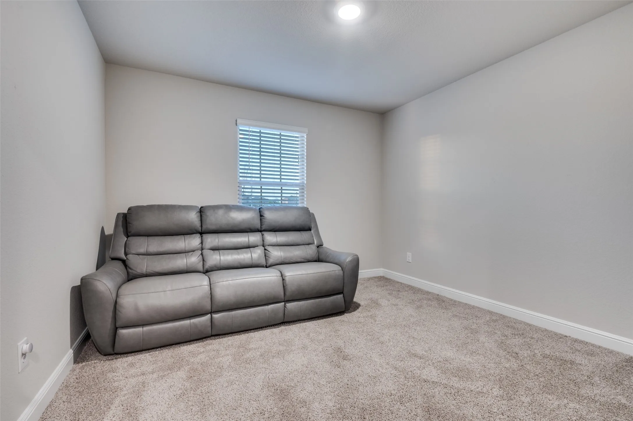 Sitting room featuring baseboards and carpet flooring