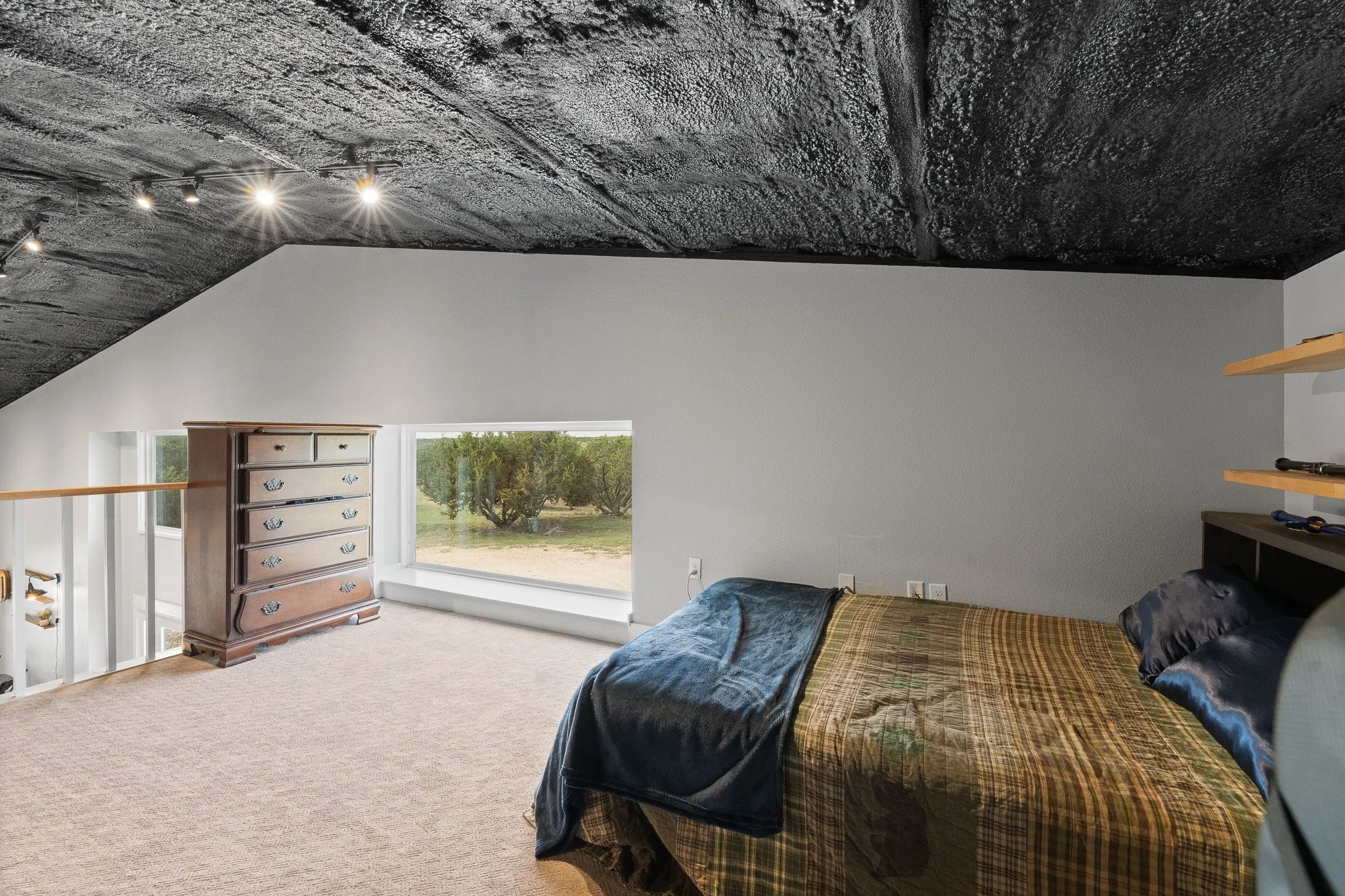 View of carpeted Loft, Used as a 4th bedroom