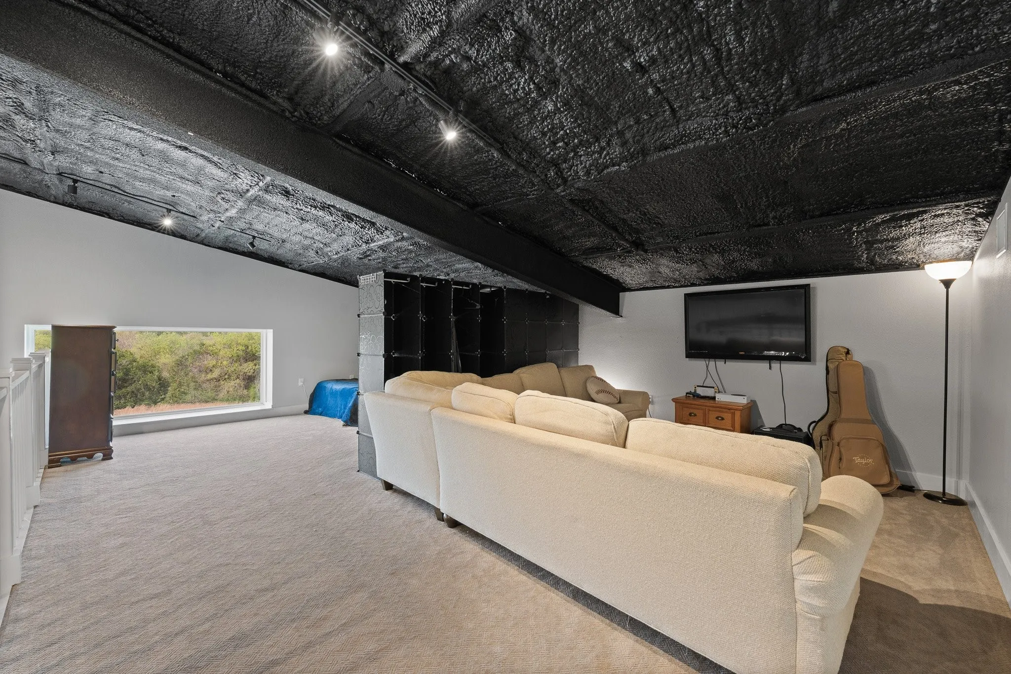 Loft Area with carpet flooring