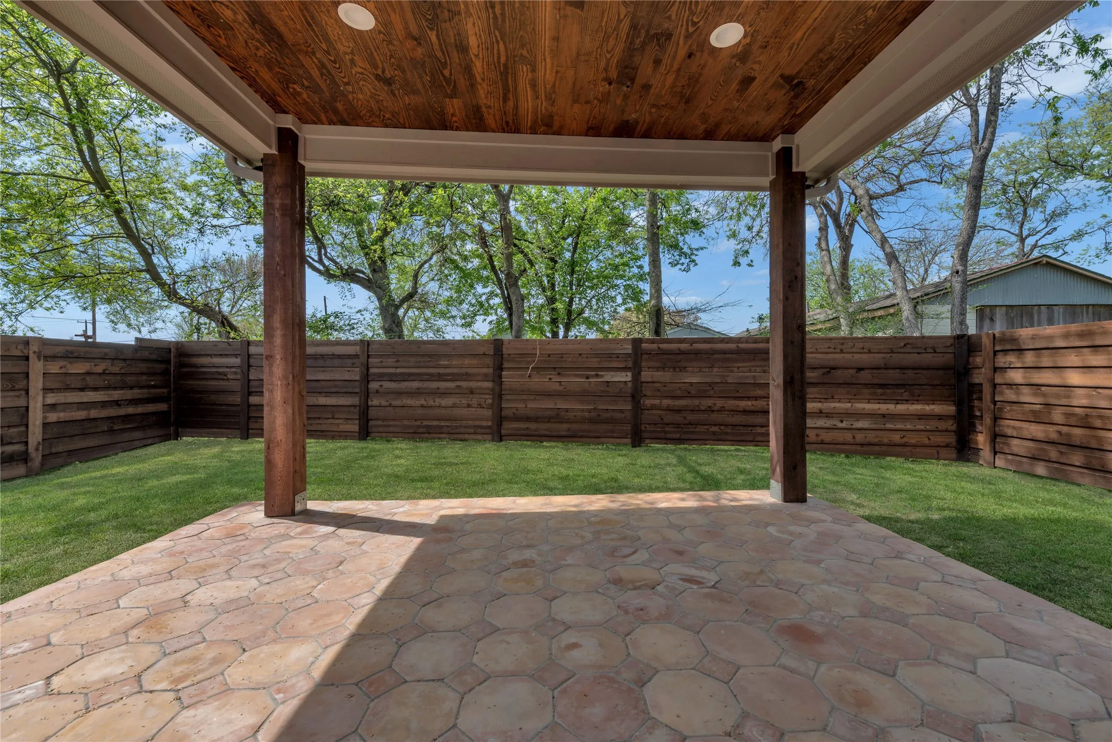 Large covered patio