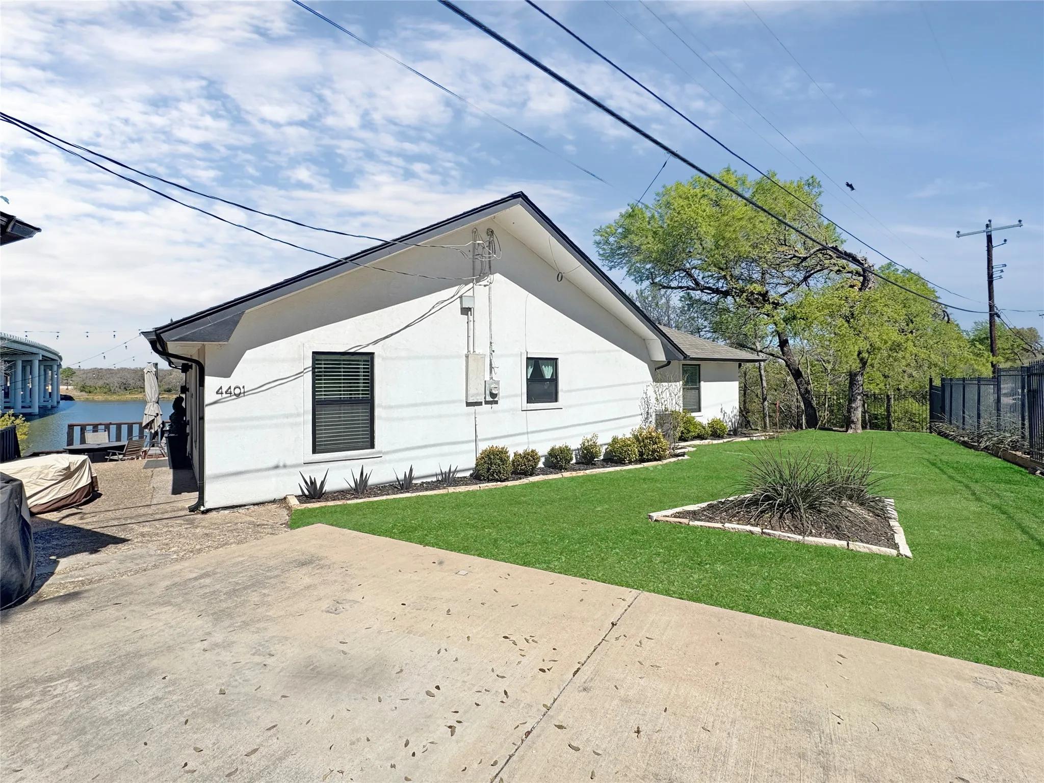 View of side of property with stucco siding