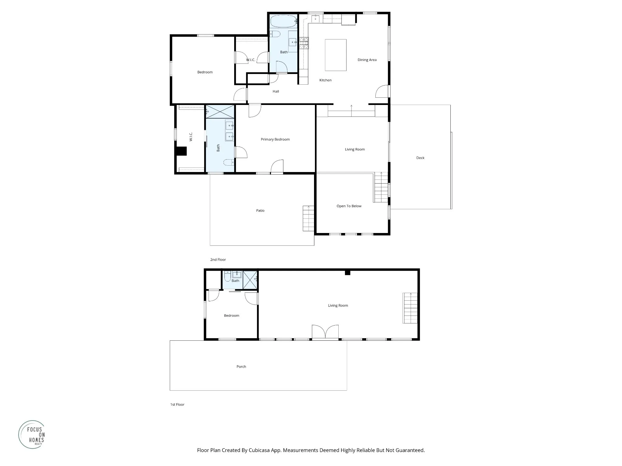 First and second floors.
