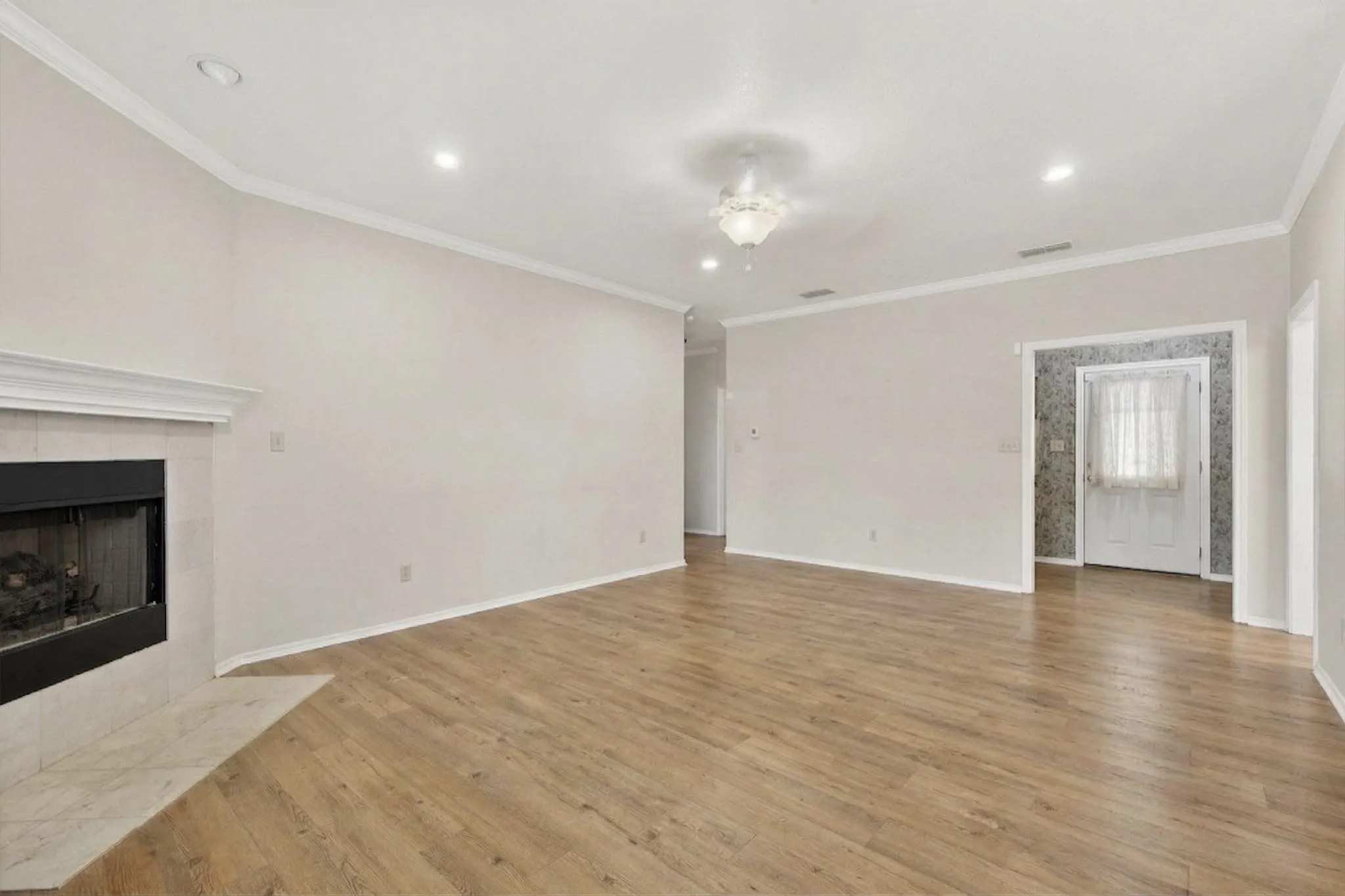 De-staged Living Room