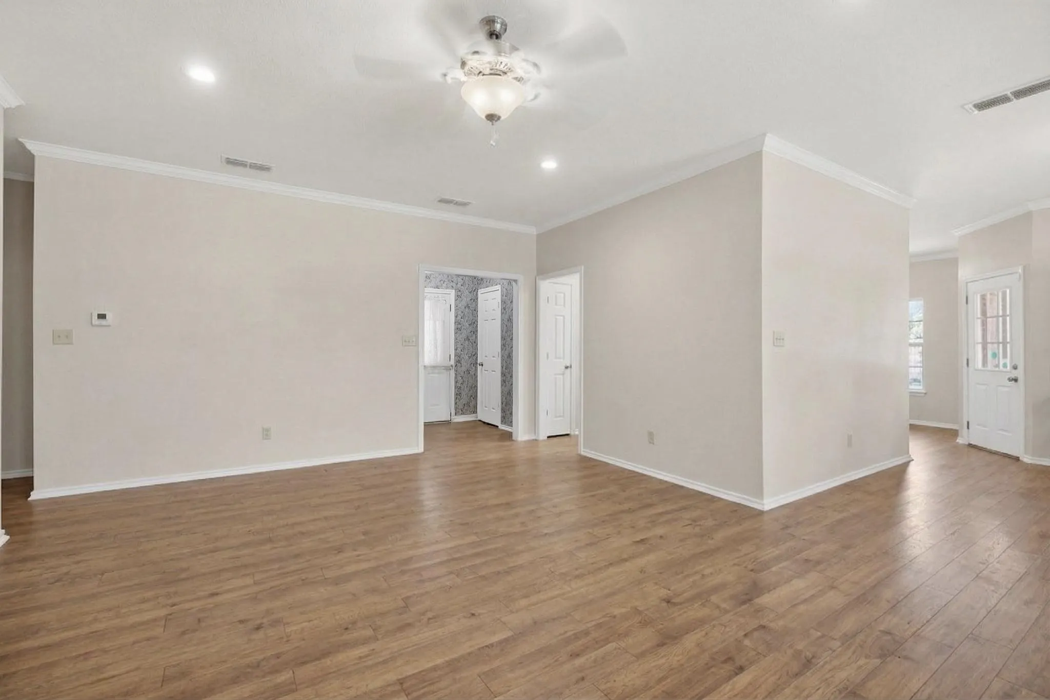 De-staged Living Room