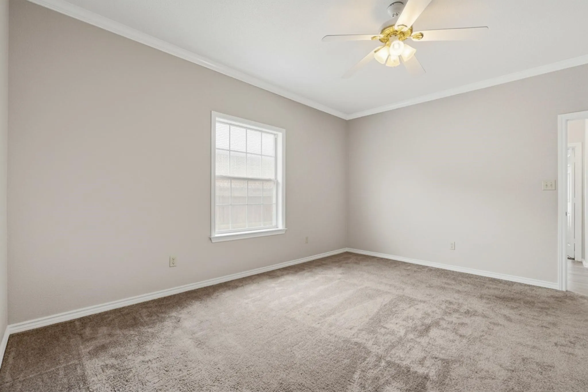 De-staged Primary Bedroom