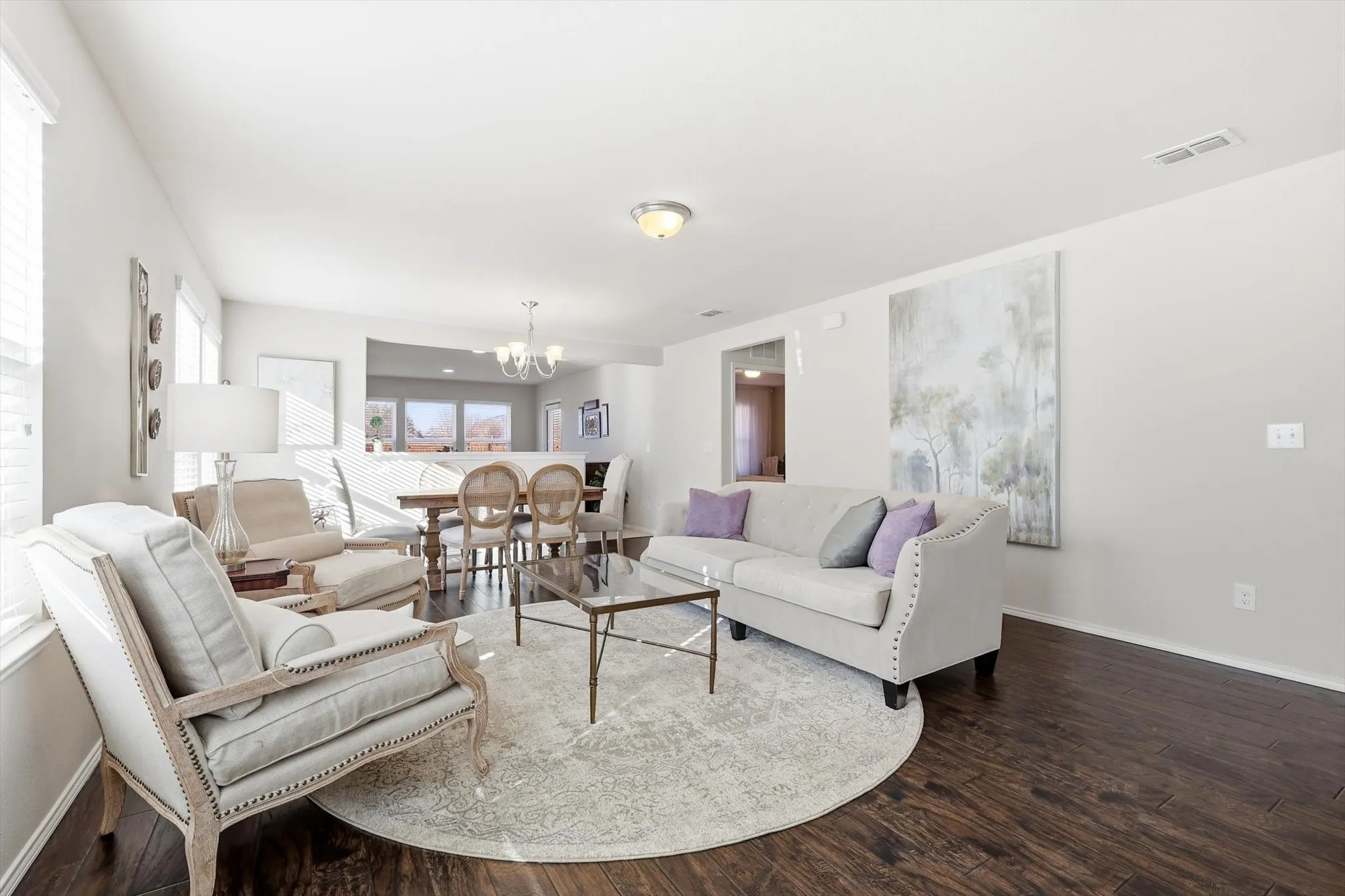 Elegant Living Room and Dining Room