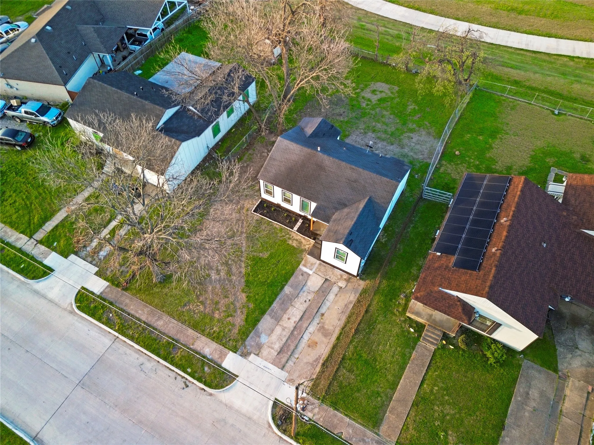 View from above of property