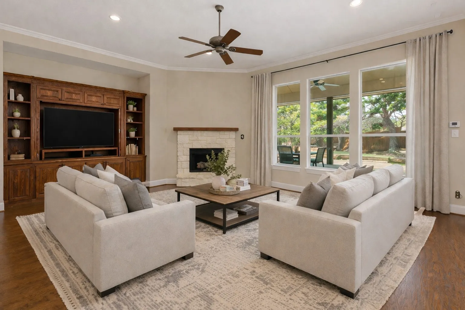 Furniture removed digitally for marketing purpose/virtually staged