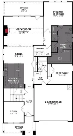 Beazer Homes Enclave at Legacy Hills Laredo Floorplan.