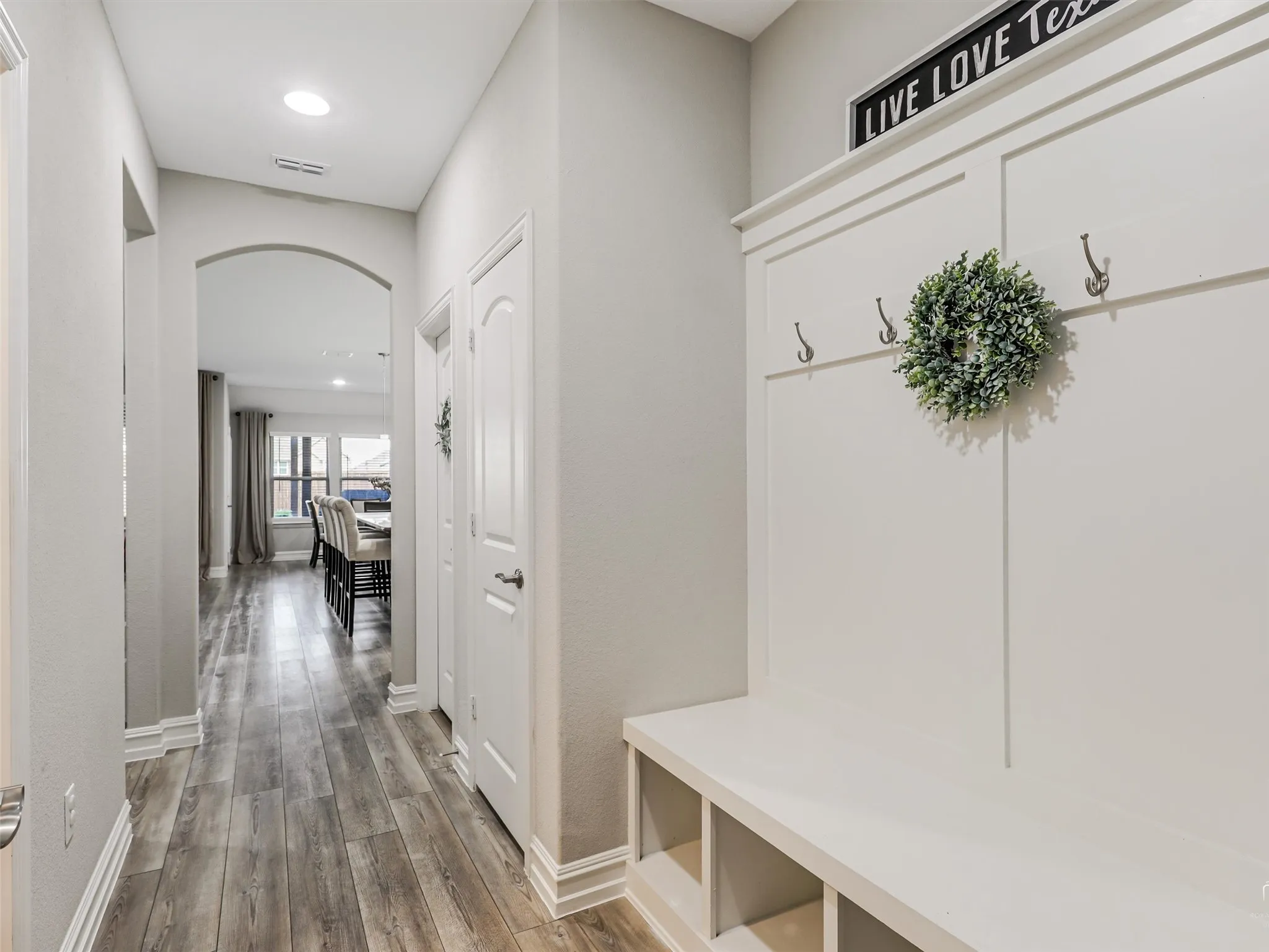 Mudroom as You Enter from Garage. Perfect Spot to Store Shoes, Coats and Backpacks for the Next Day.