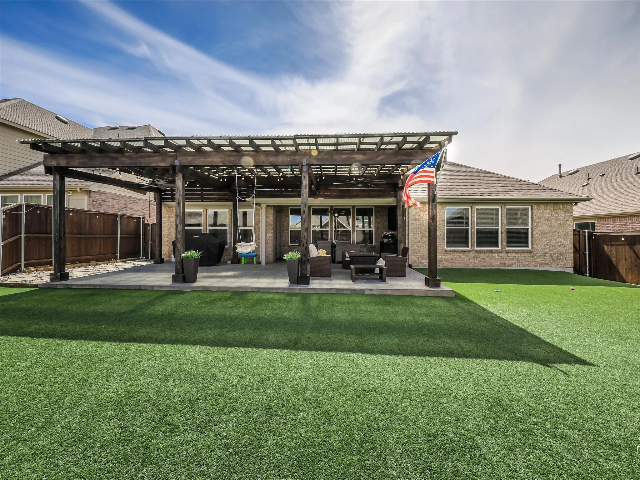 Plenty of ALL DAY Shade with this Extended Patio and Gazebo!