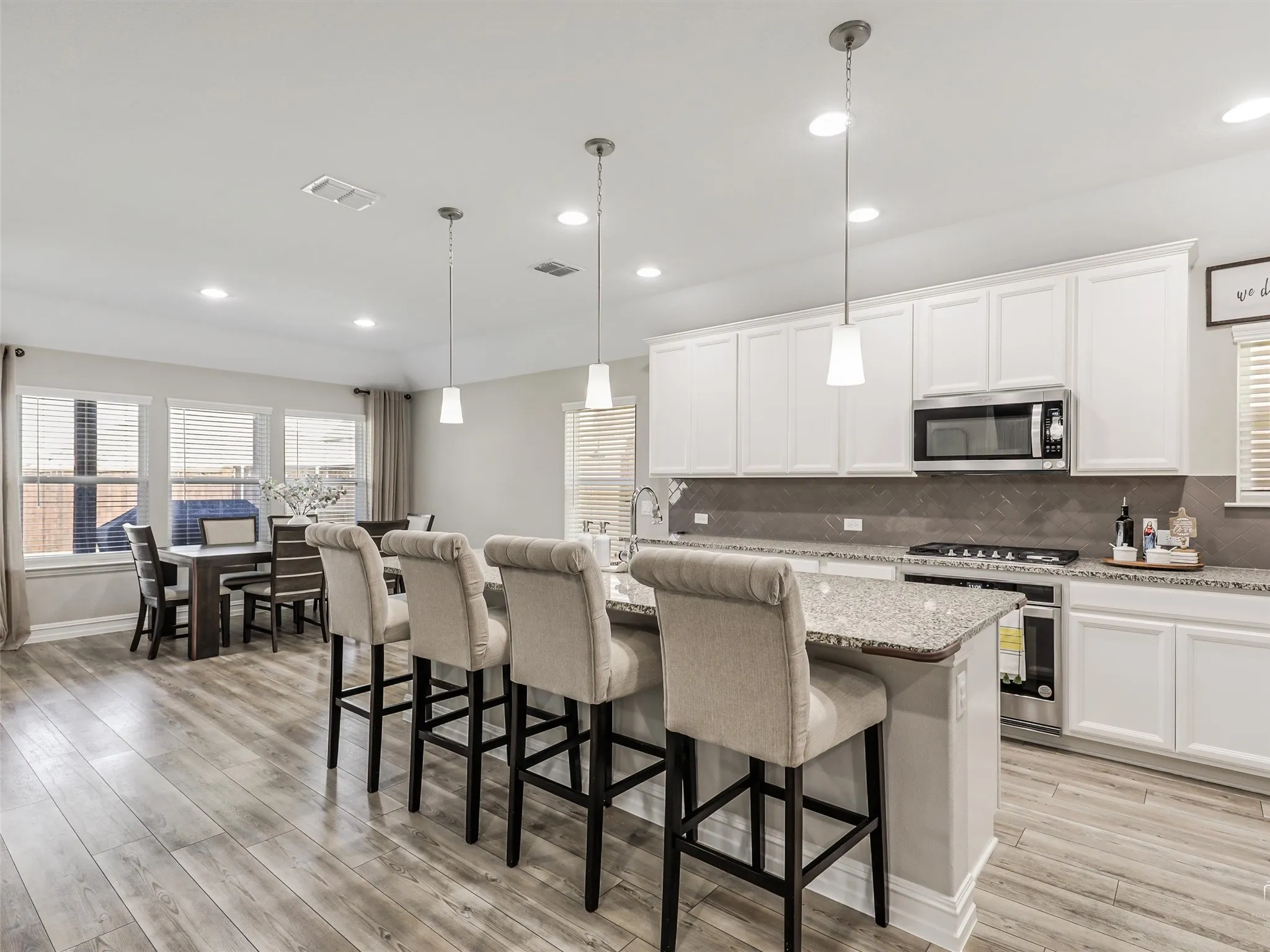 Large Kitchen, Open to the Family Room with a Large Island for Entertaining or Dining.