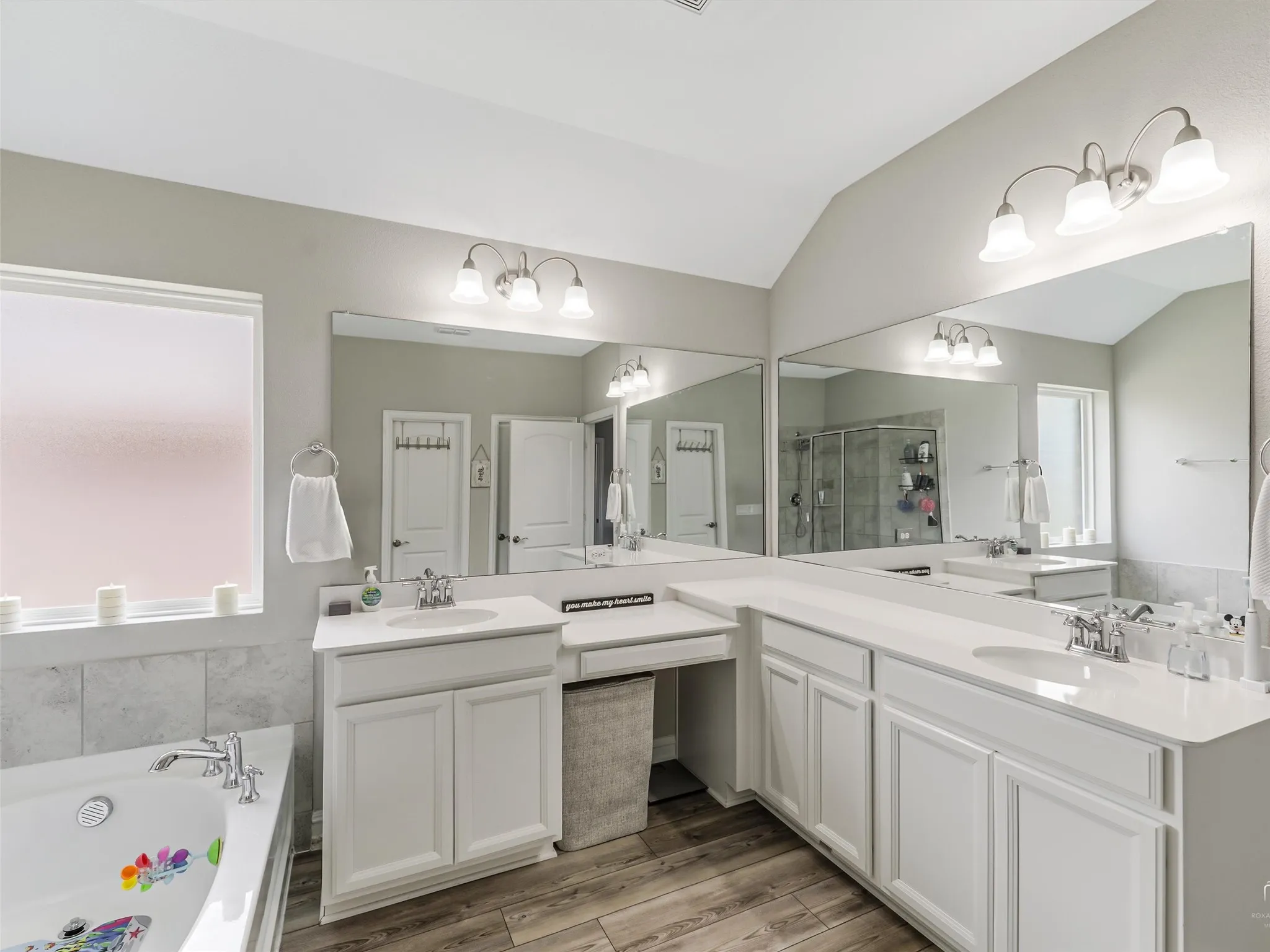 Tons of Counter Space and Large Mirrors Make this Primary Bath a Must!