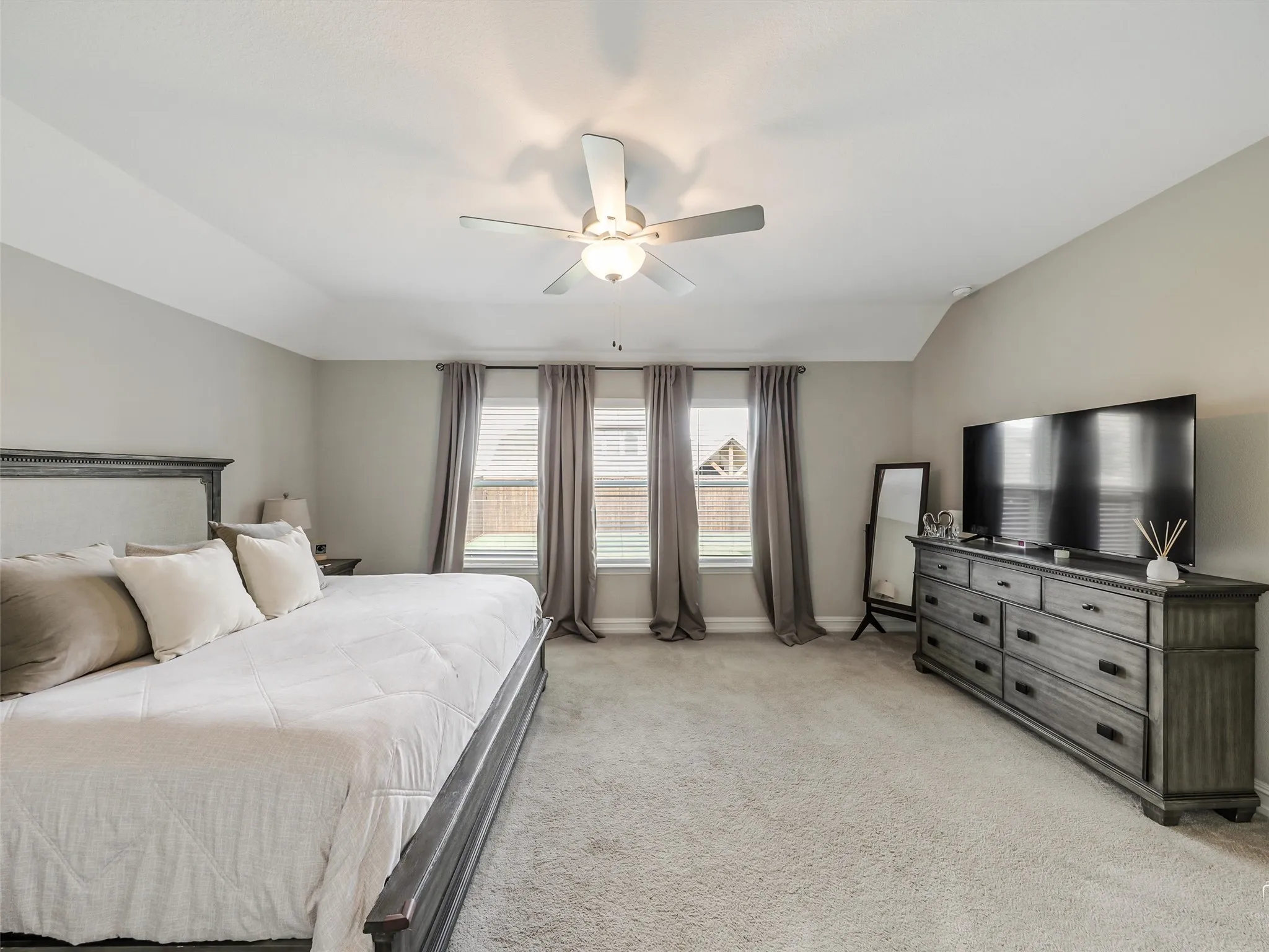 Primary Bedroom with High Ceilings and Tons of Space.
