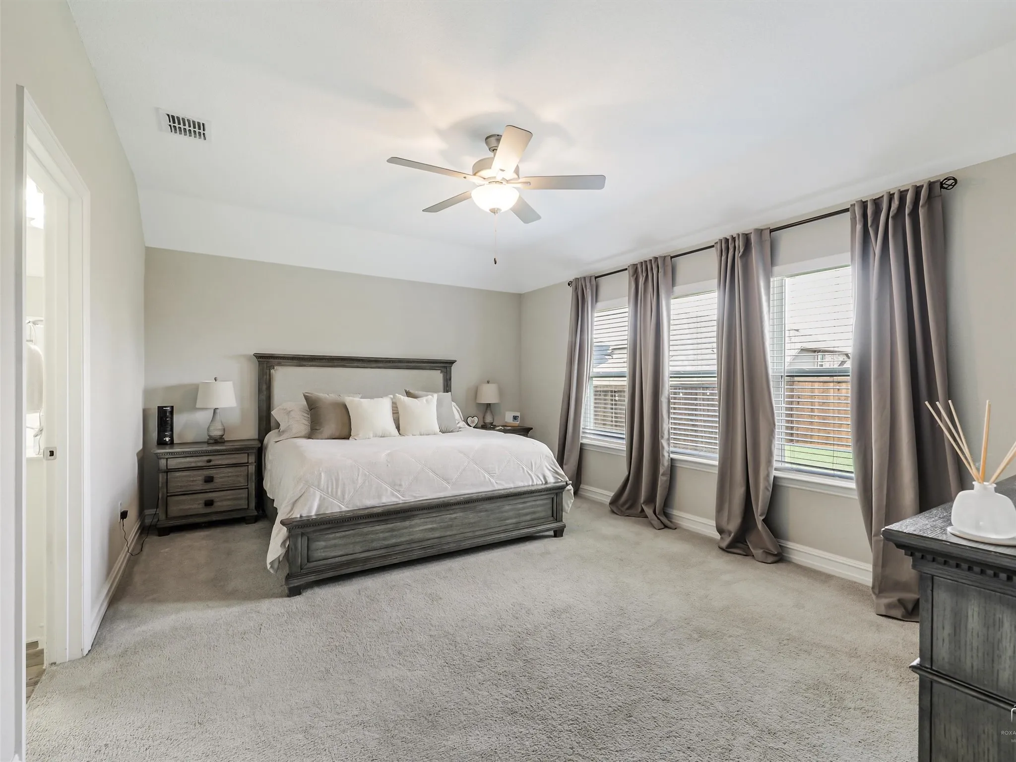 Large Primary Bedroom with Plenty of Room for All Your Bedroom Furniture.