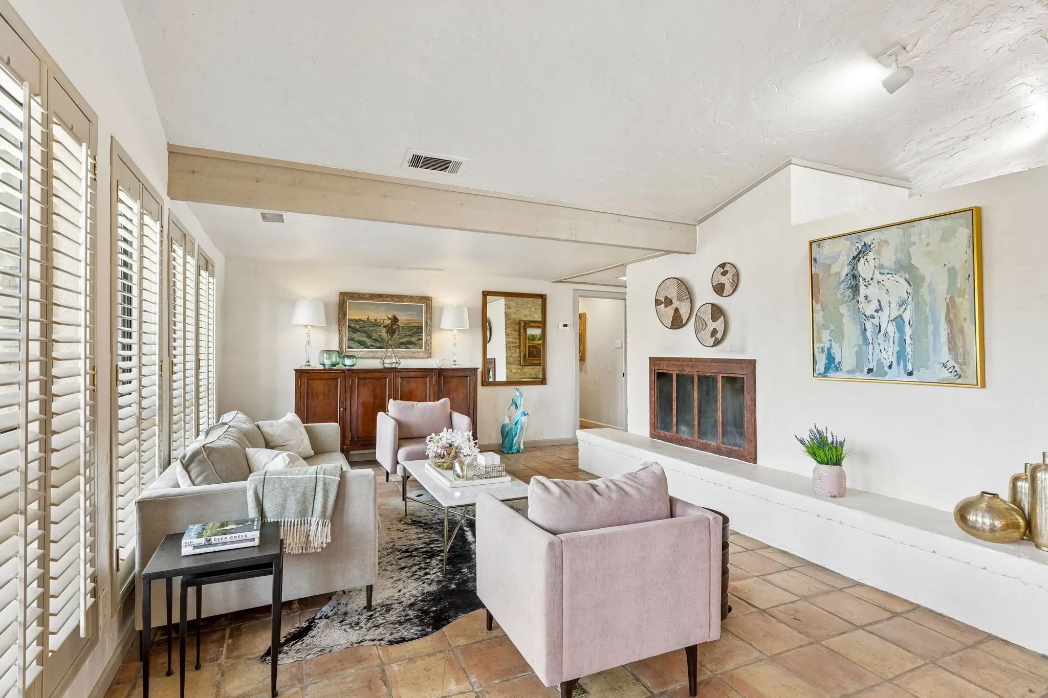 Formal living with duel fireplace