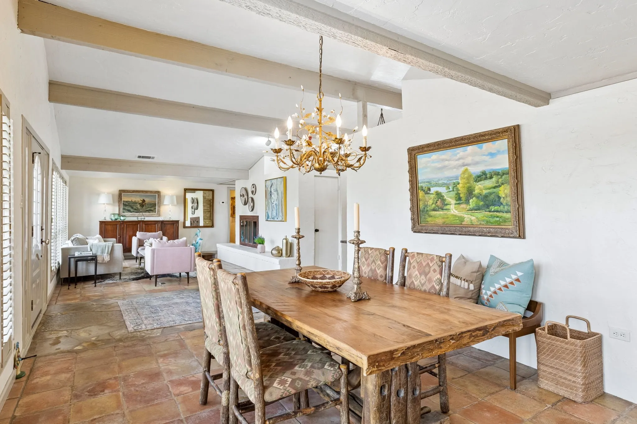 Formal living set to the left of entry