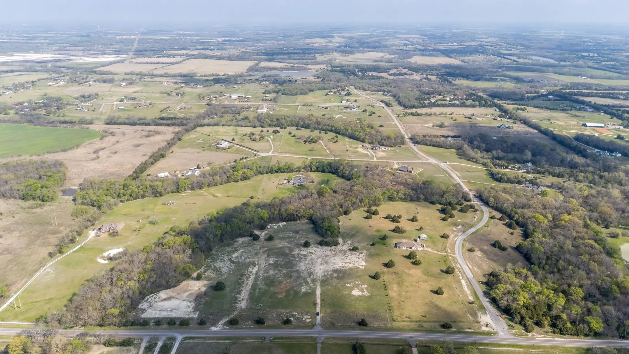 Aerial view of 11 acre lot.