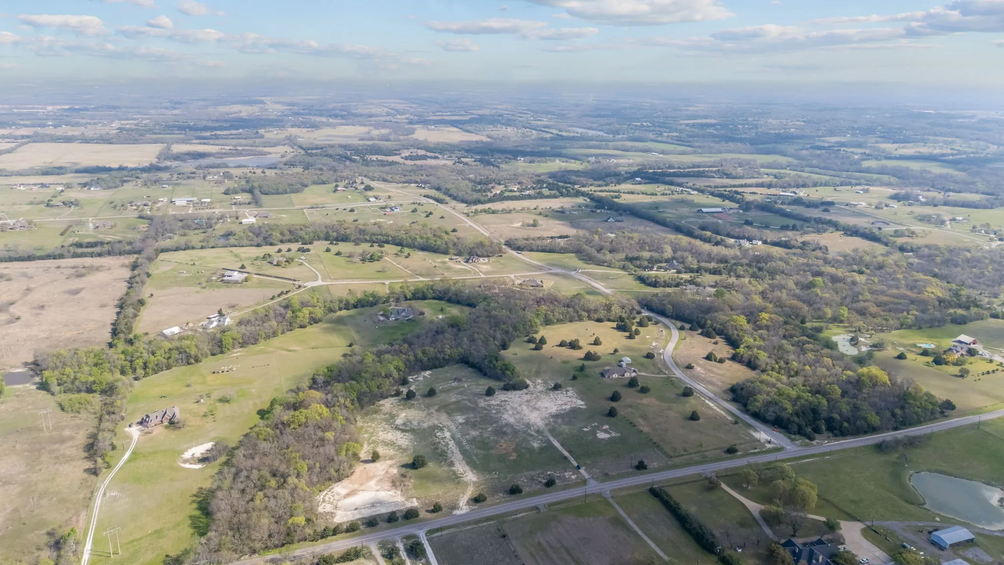 Aerial view of 11 acre lot.