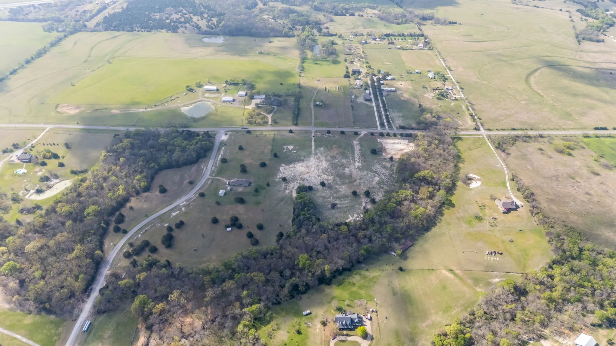 Aerial view of 11 acre lot.
