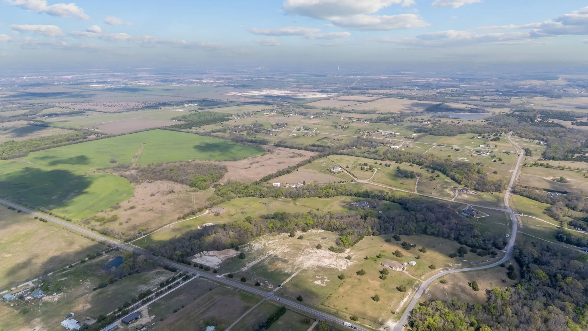 Aerial view of 11 acre lot.