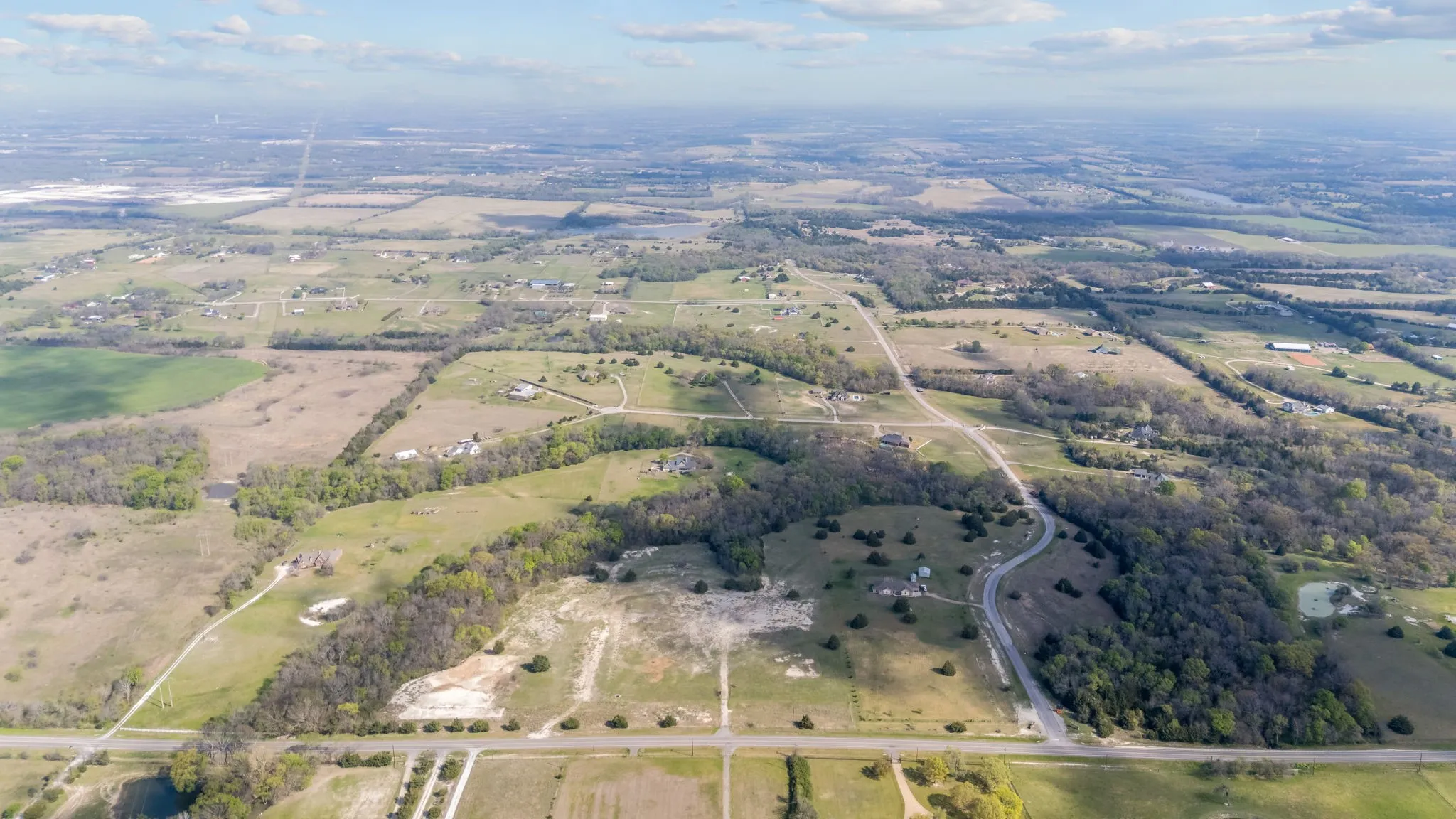 Aerial view of 11 acre lot.