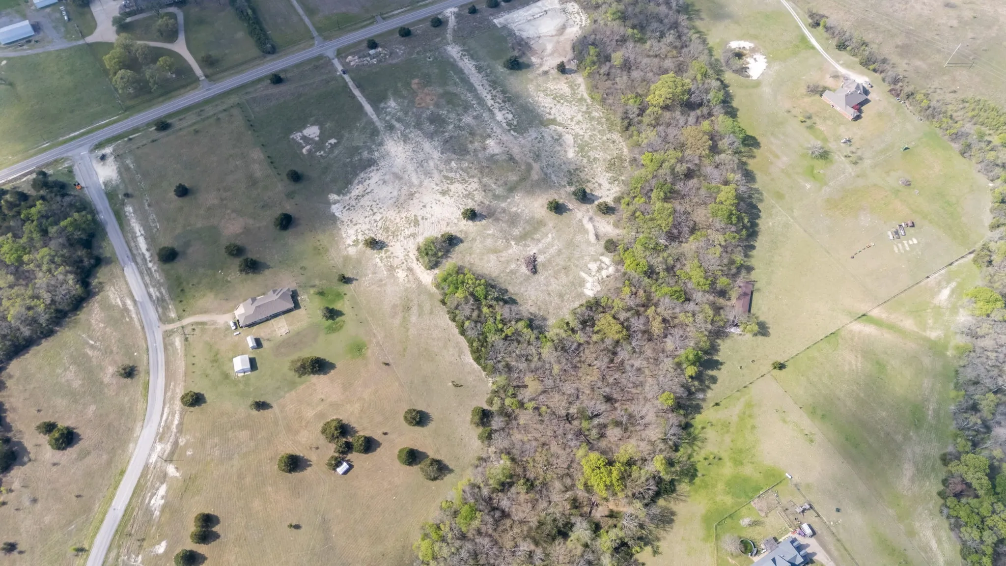 Aerial view of 11 acre lot.
