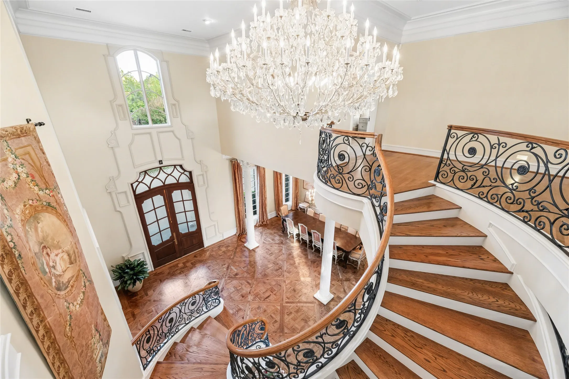View from upstairs of entryway