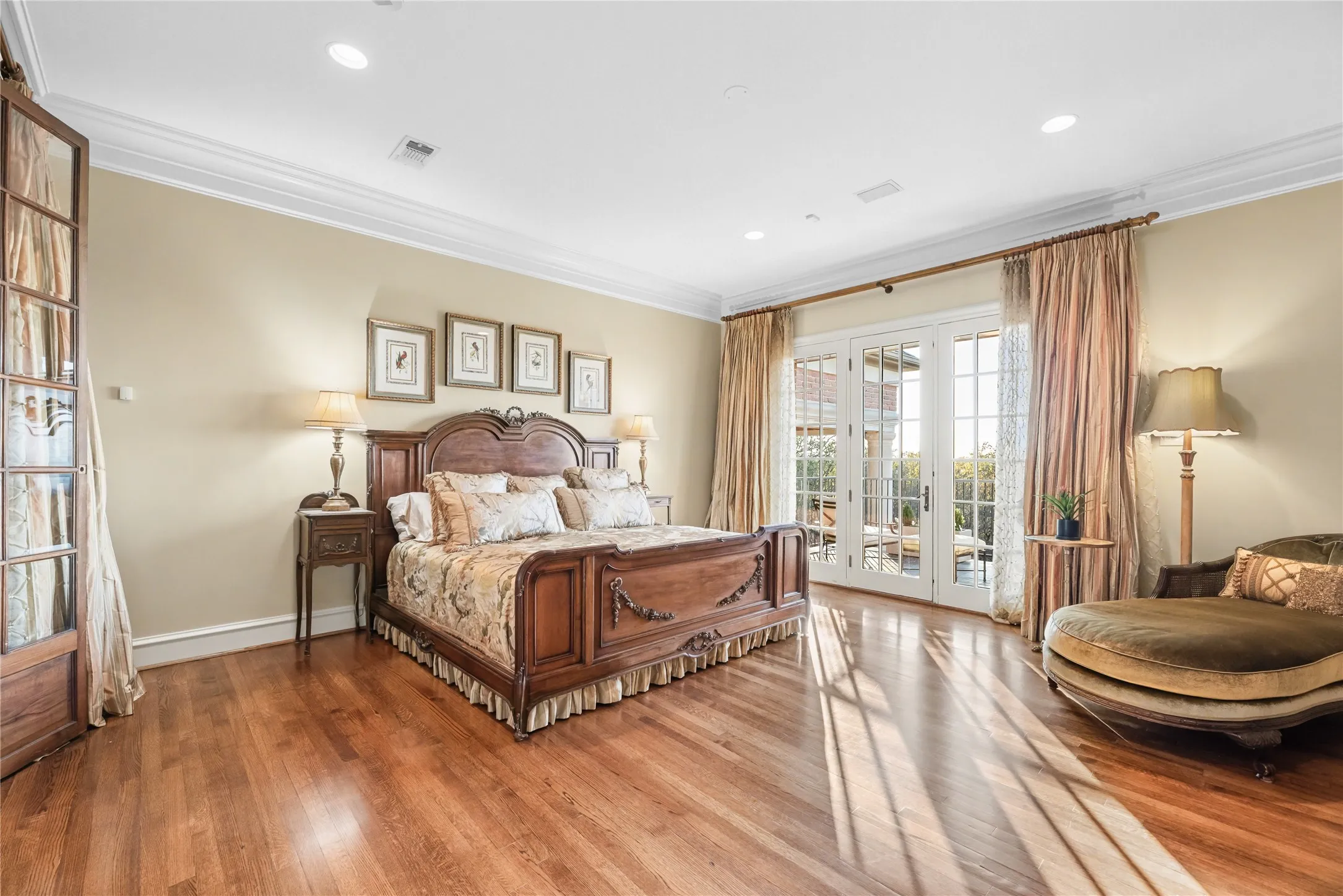 3 of 3 bedrooms upstairs with private balcony with views of Lake Viridian