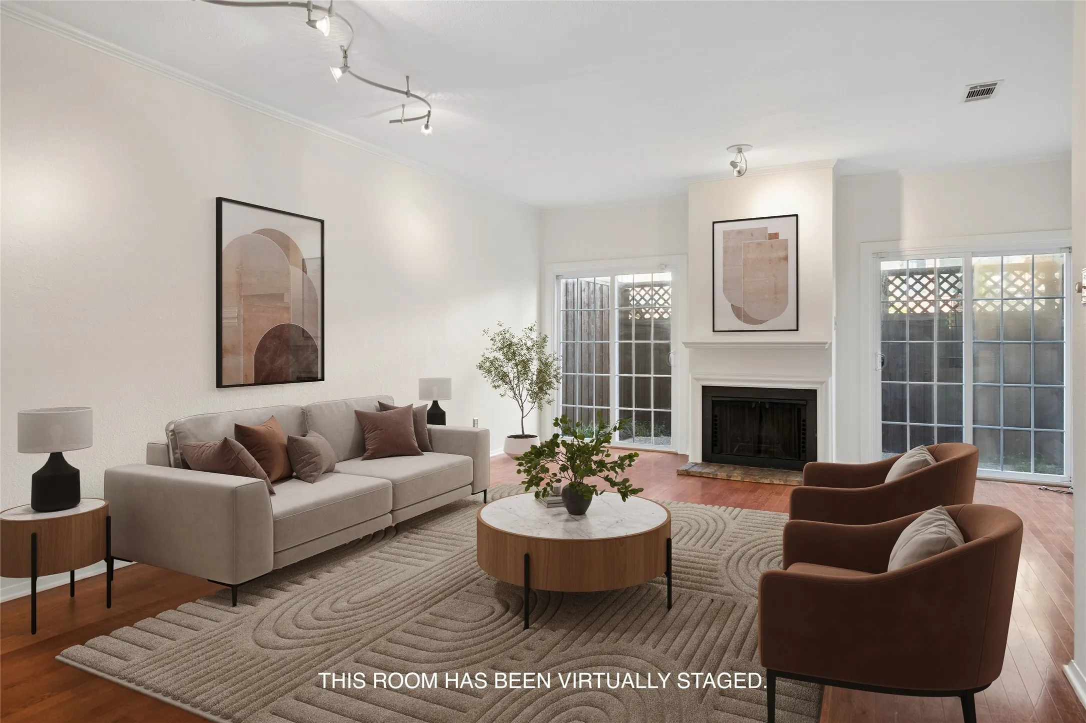 This Photo Of The Living Room Has Been Virtually Staged.