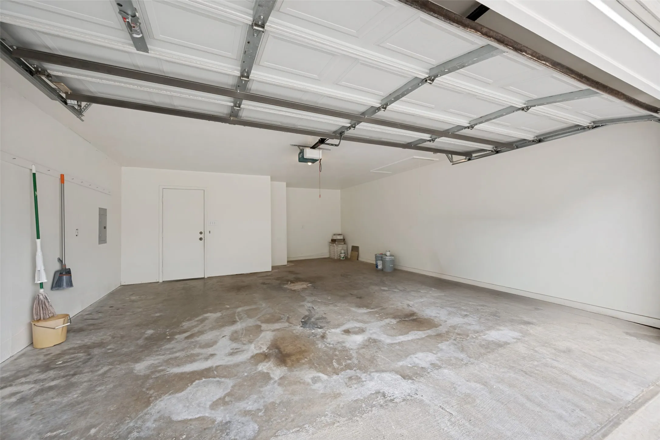 2 car garage with additinoal space for workbench and or storage