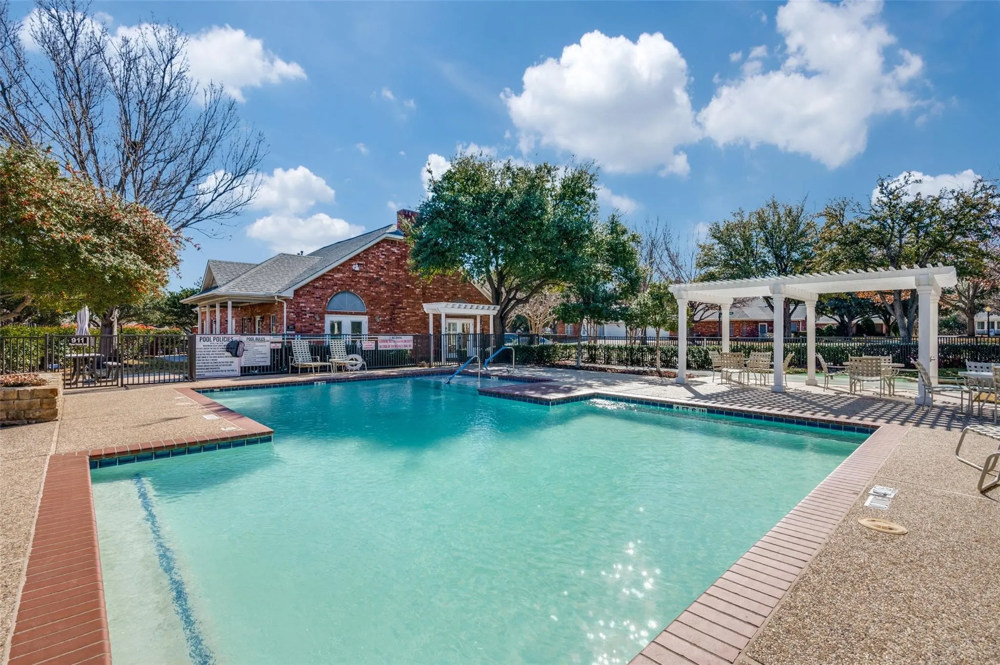 Community pool with sun deck