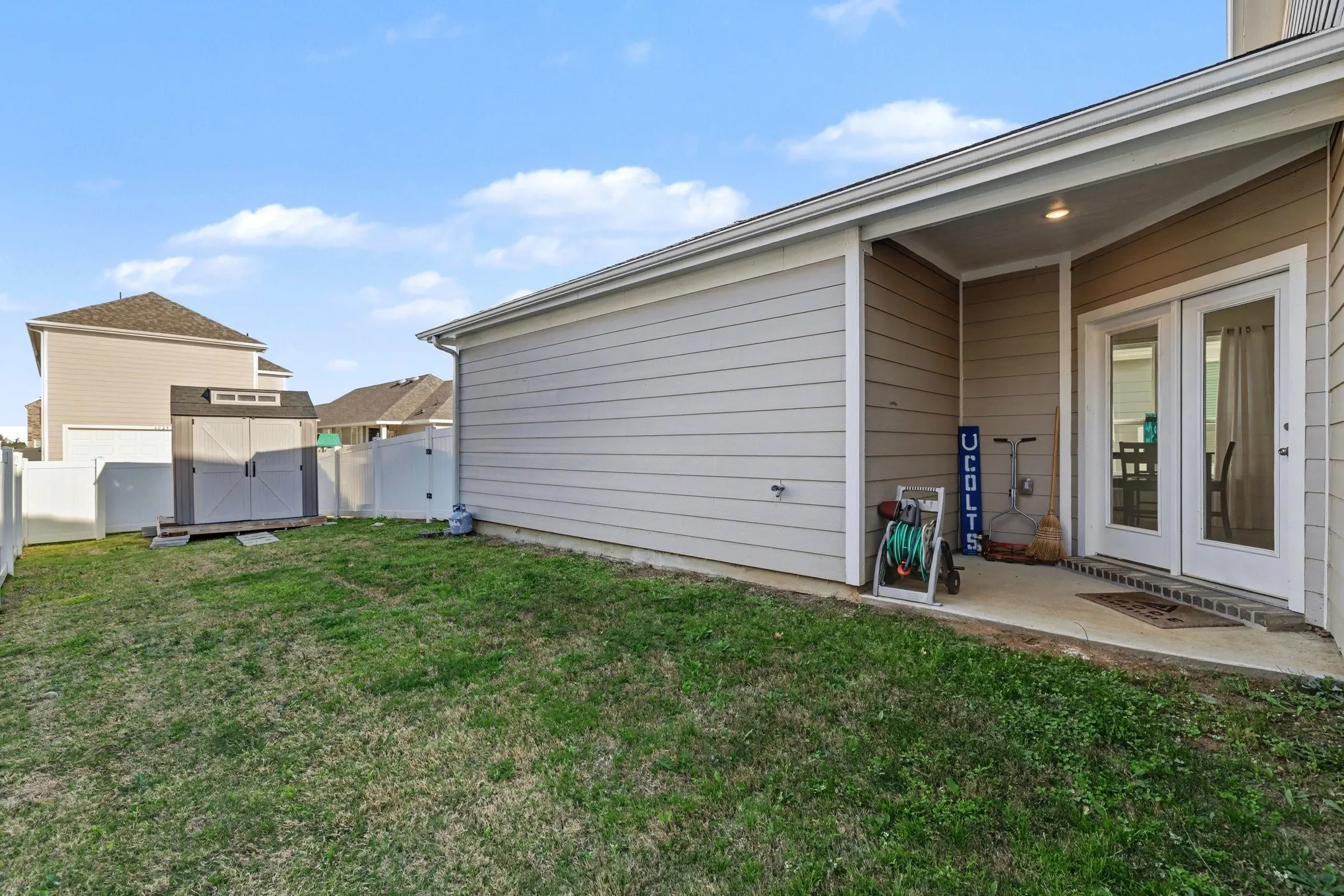 covered patio and shed stays