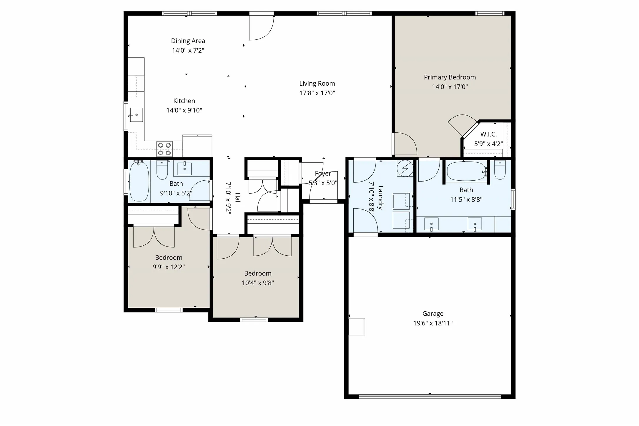Floor plan showing room measurements.