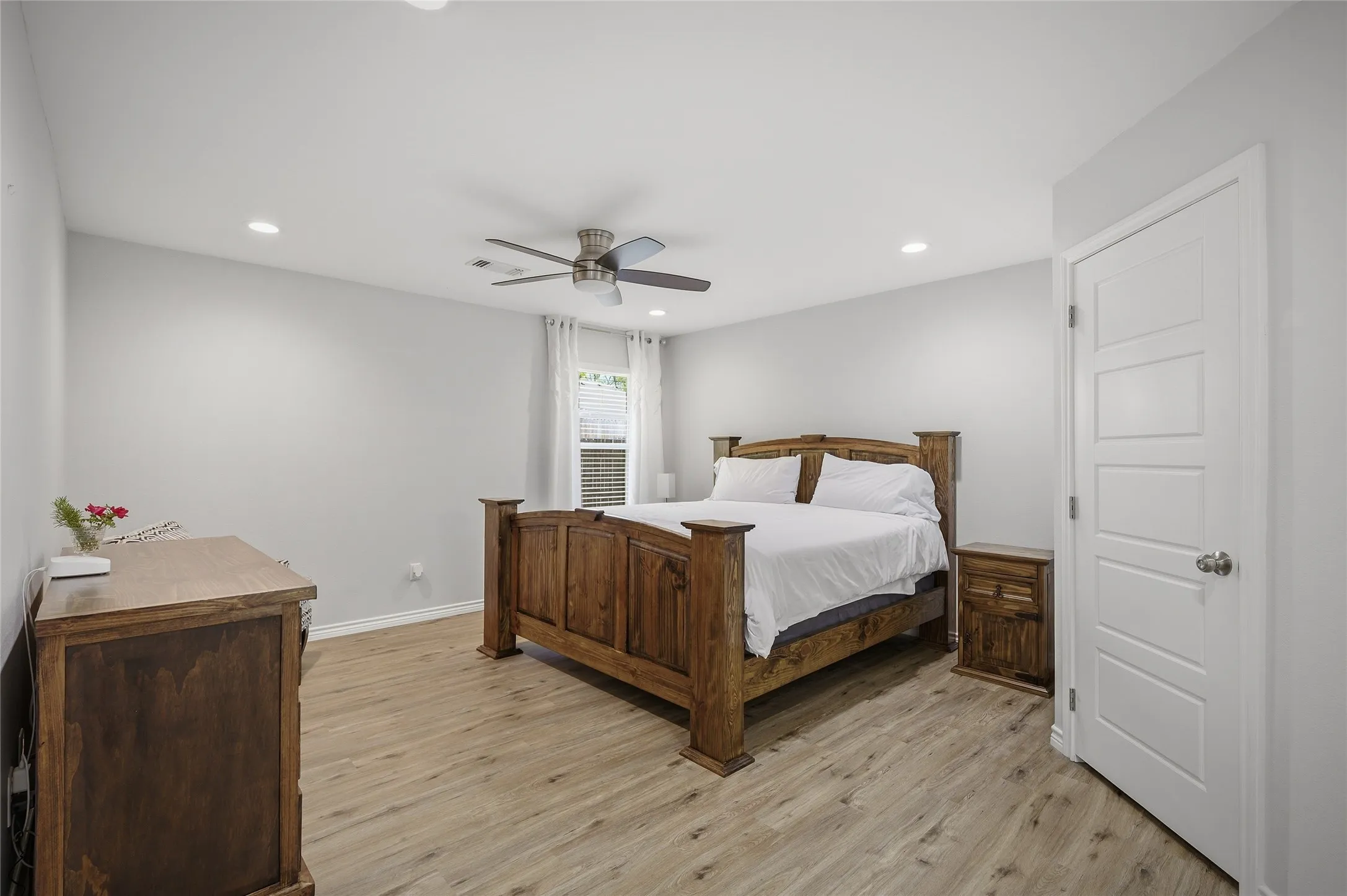Primary bedroom has a walk-in closet and ensuite bathroom.