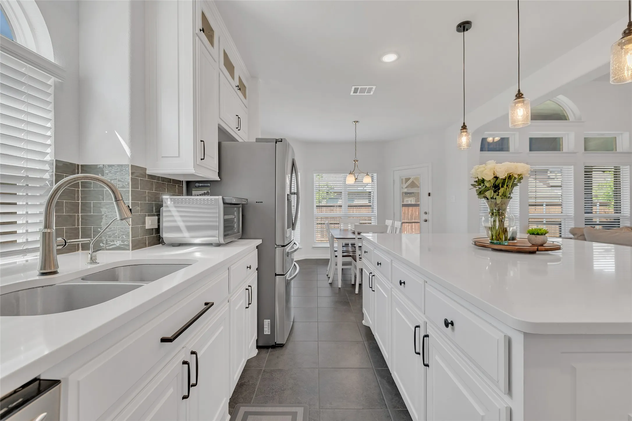 Cabinet hardware is already tastefully completed for you
