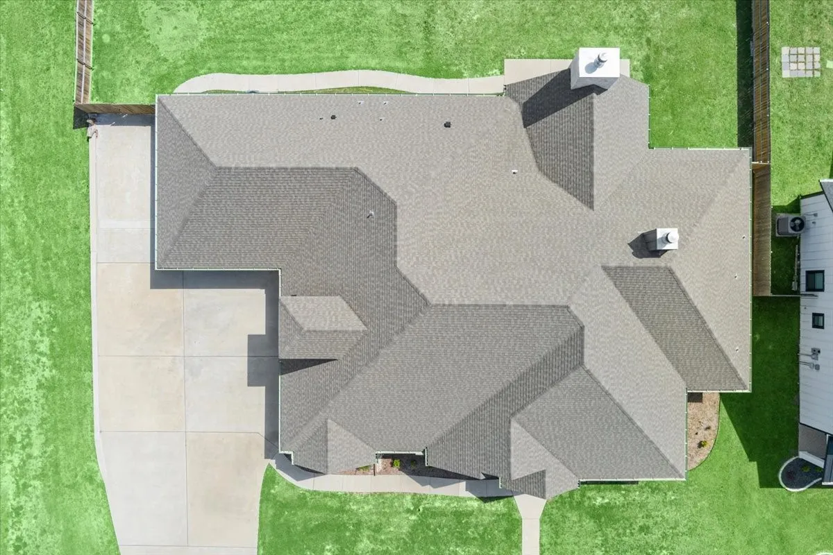 View from above of property