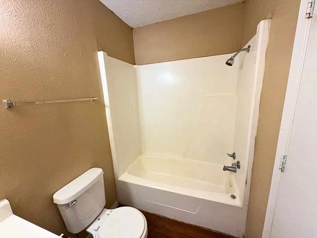 Bathroom with tub-shower combo