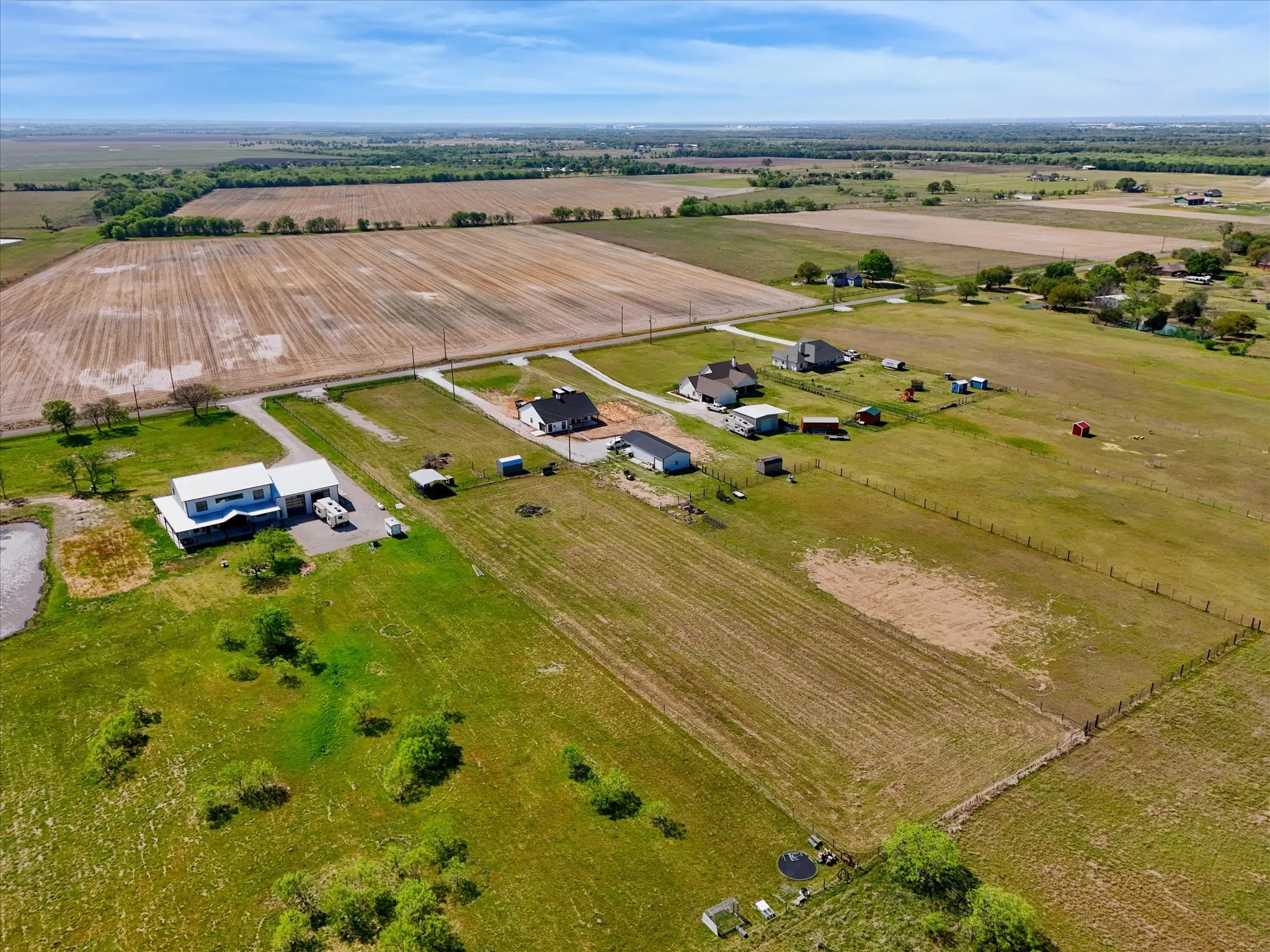 Ariel view of property