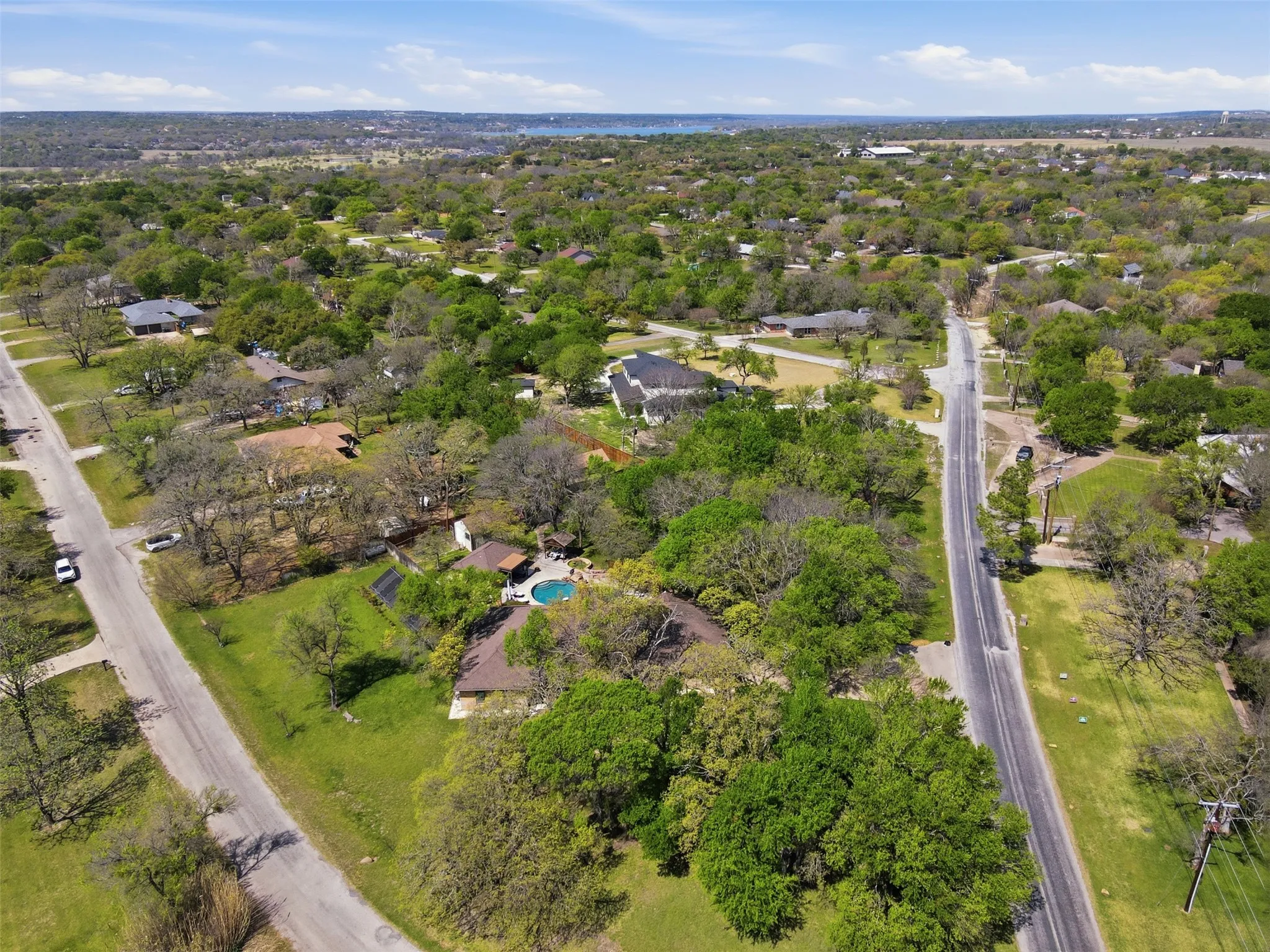 Looking North w Lake Weatherford in distance