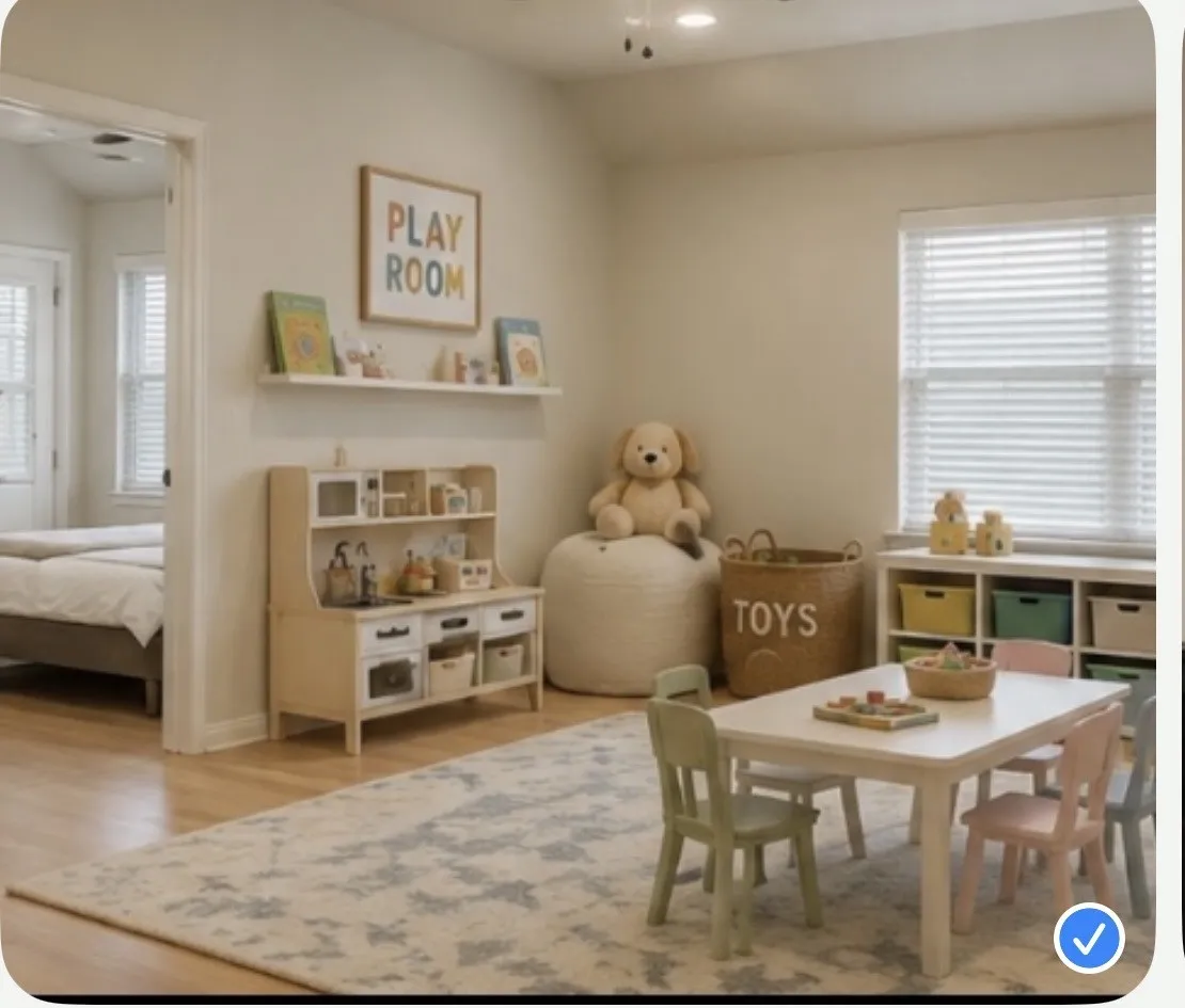 Virtually staged as playroom