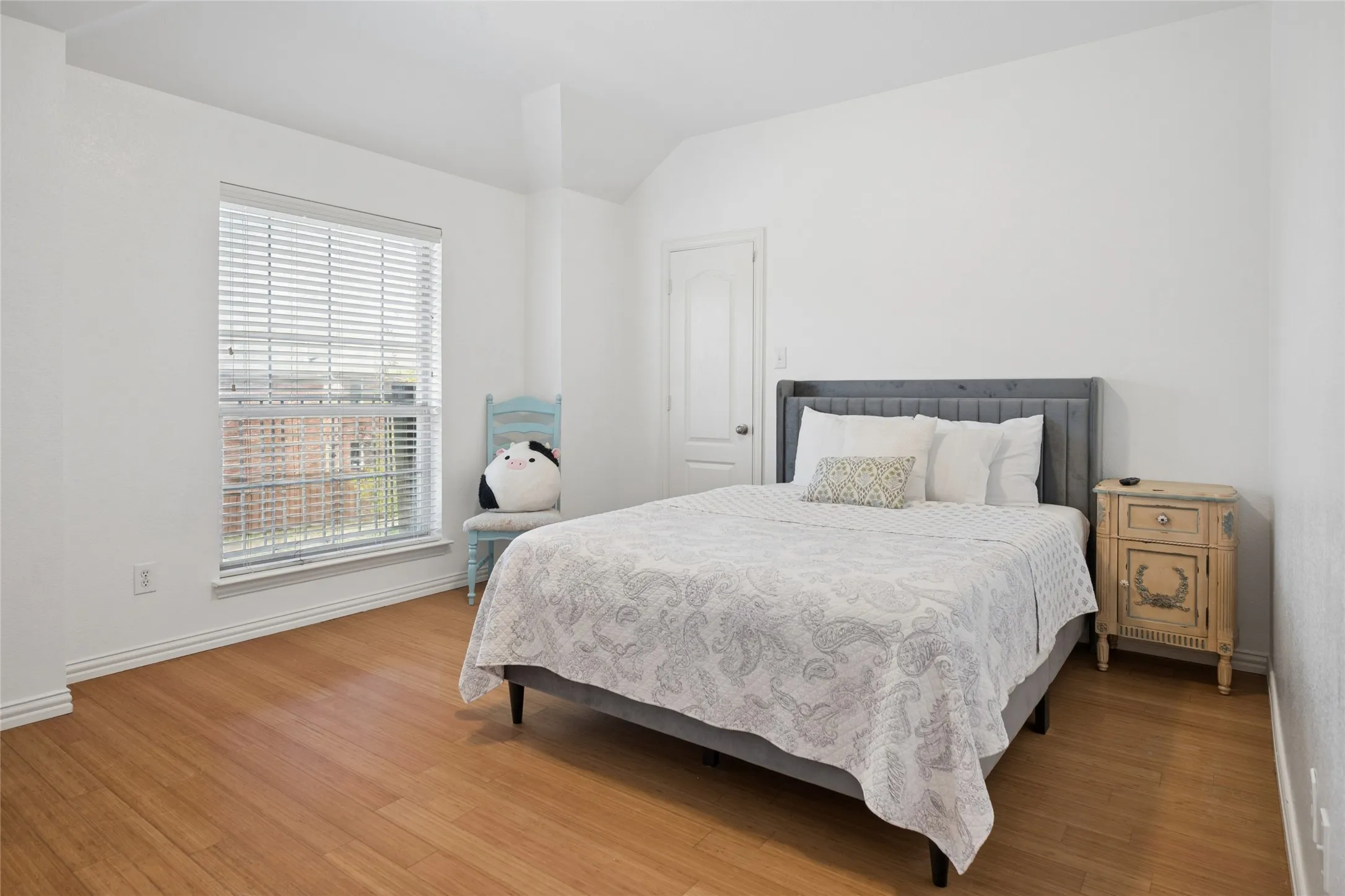 Secondary bedroom upstairs with nice views - walk in closet with window